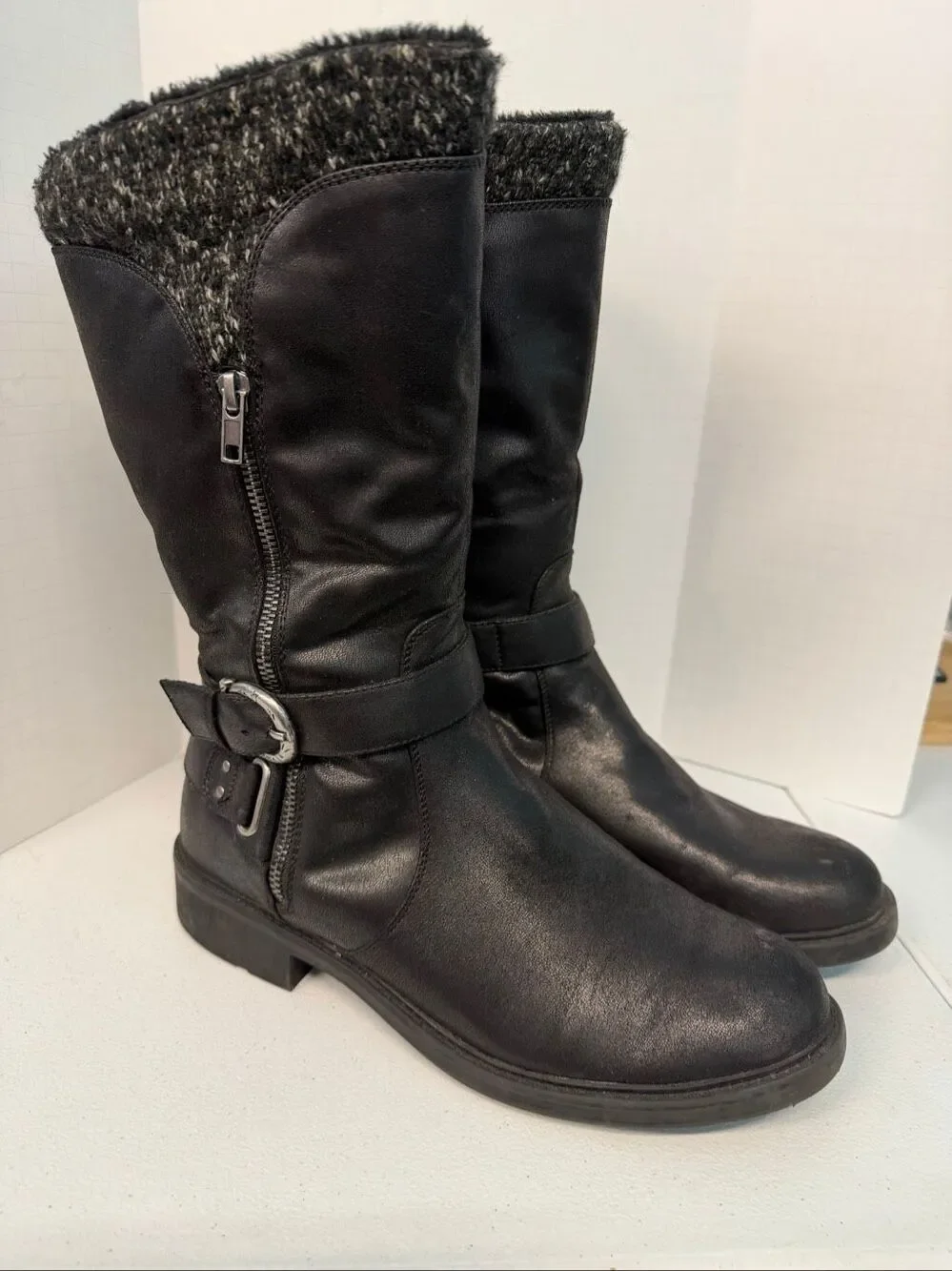 Baretraps Carisse Black Buckle Boots Women’s Size 11